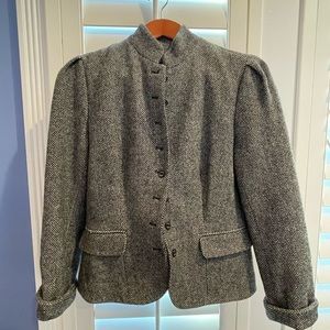 Black and white Wool tweed jacket - Chaps-6